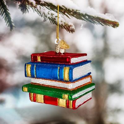 Разноцветная книжная полка, украшение для книжной полки, подвесное украшение на рождественскую елку, акриловый кулон для праздничного домашнего декора