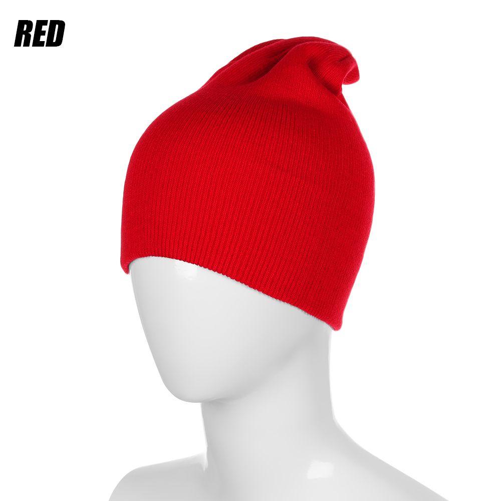 Осень-зима унисекс конфетного цвета повседневная хип-хоп шапка шапка вязаная шапка тюбетейка мягкая