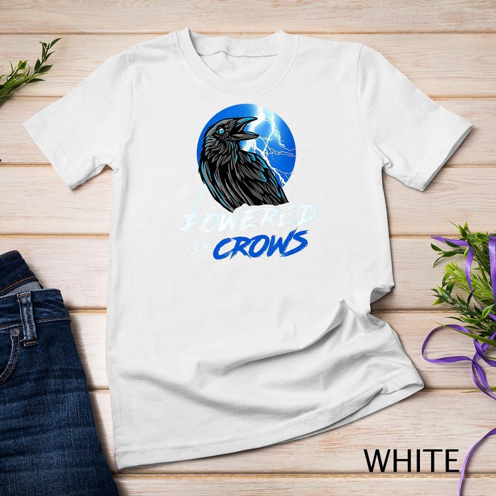 Powered By Crows Aesthetic Black Crow Raven T-Shirt Unisex T-shirt