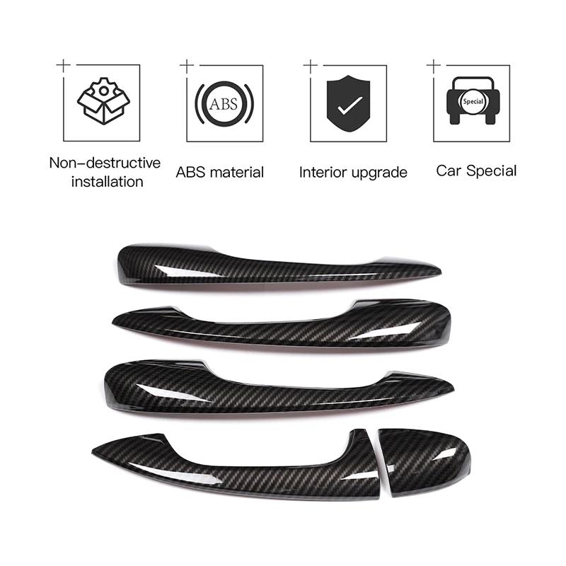 Для Mercedes Benz A Class A180 A200 A250 W177 V177 B Class W247-углеродное волокно автомобильный ABS хромированная накладка на дверную ручку