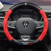 1piece Car Steering Wheel Cover Breathable Anti-slip Accessories For Renault RS Megane 2 3 4 Trafic Scenic 2 Clio Captur Twingo T111