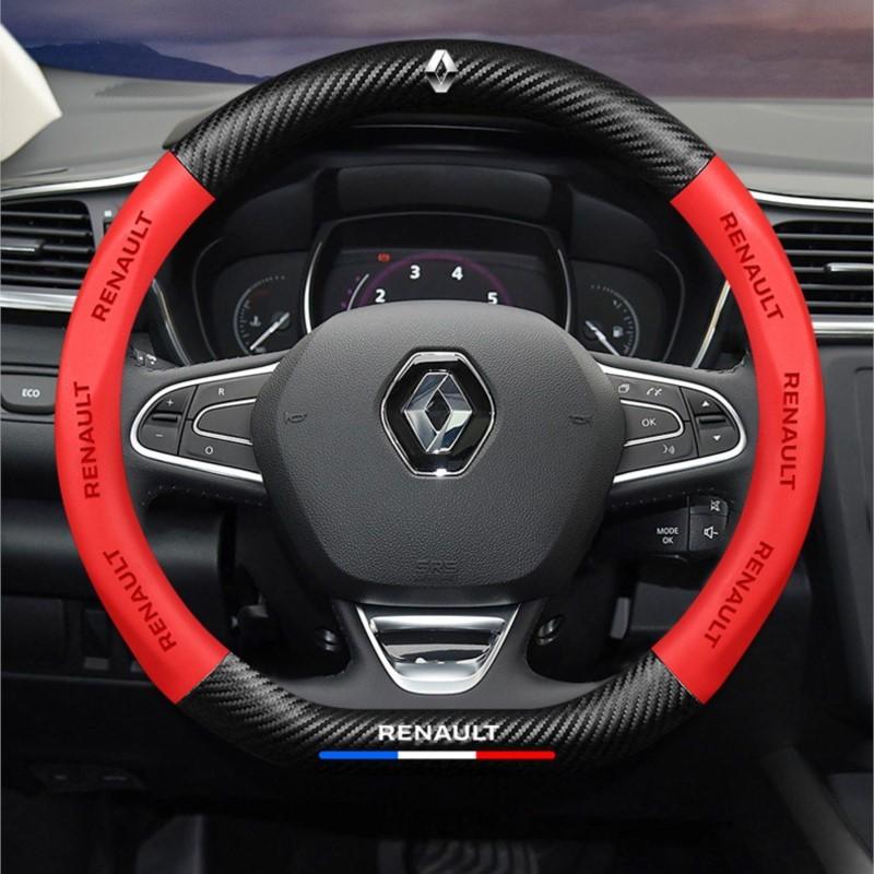 1piece Car Steering Wheel Cover Breathable Anti-slip Accessories For Renault RS Megane 2 3 4 Trafic Scenic 2 Clio Captur Twingo T111