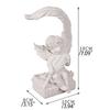 Charming Feather Angel Ornaments Handcrafted Decorative Resin Angel Statue Non-slip Base Praying Angel Figurine Living Room