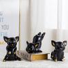 Family of 3 Ceramic Pig Creative Design Ornaments Adorable Living Room Decorations TV Cabinet Wine Cabinet Crafts Opening Gift