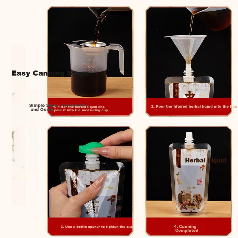 Traditional Chinese Medicine Sachet 250ml*50pcs Herbal Liquid Sealed Packaging Bags Heat-Resistant Medicine Bags
