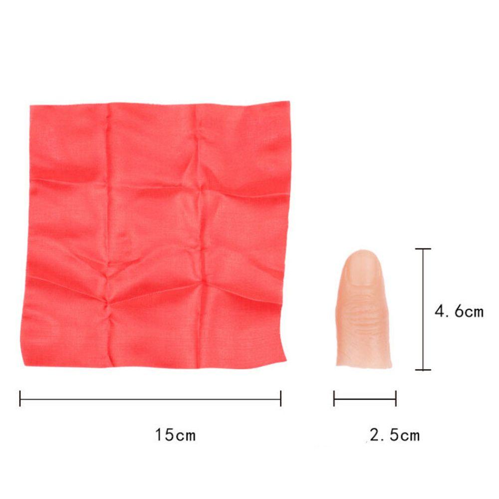 Props Close-Up Red Silk Finger Magic Tricks Magic Tricks Scarf Disapper Magic Finger Thumb Tip