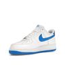 Nike Air Force 1 07 белые фото синие мужские кроссовки FJ4146-103