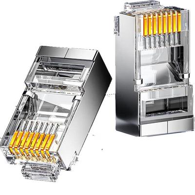 SAMZHE Экранированные модульные разъемы RJ45 Cat6 с золотым покрытием