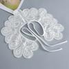 Summer Dress Fake Collars for Women Hollow Out Floral Embroidered Detachable Collar Cotton Polyester False Collar Accessories