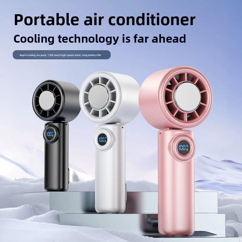 Ventilador de mano portátil con enfriamiento rápido y ajuste de velocidad ajustable para verano