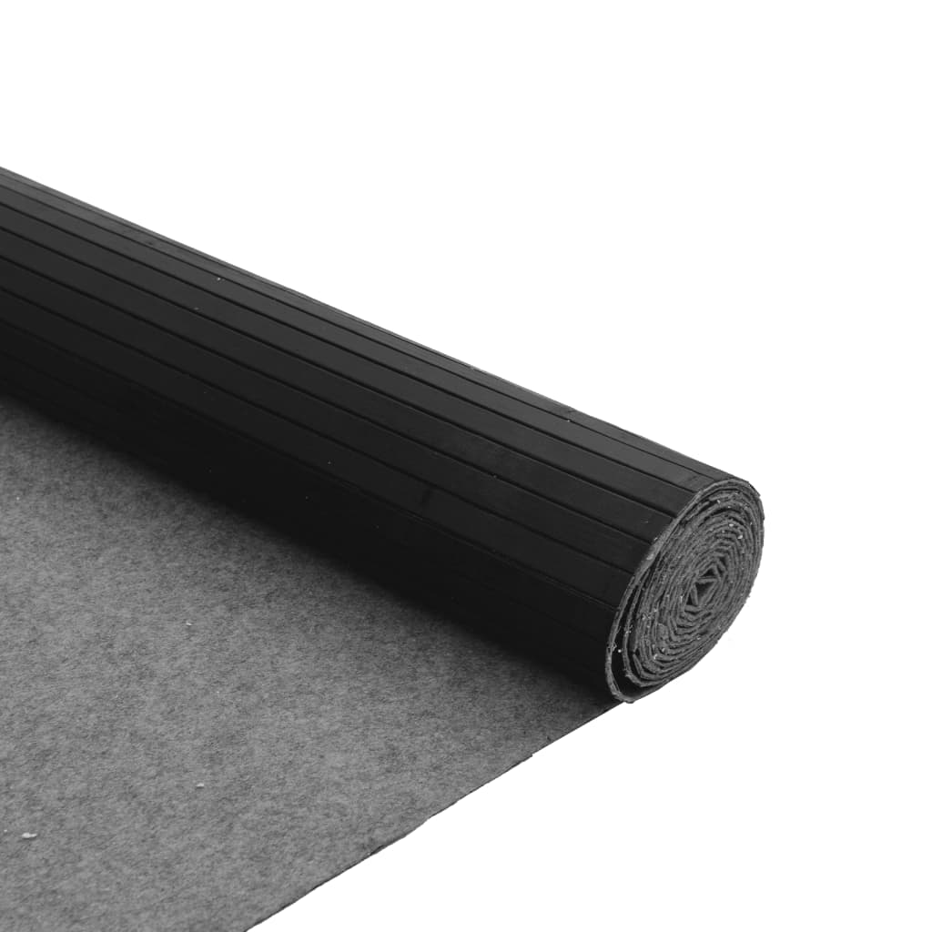 Rectangular Rug Black 80 x 100 cm Bamboo