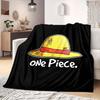 ONE PIECE Straw Hat Pirates Print Blanket Warm Comfortable Flannel Blanket Suitable for Bedrooms,Sofas, Beds,Chairs -QIAO111