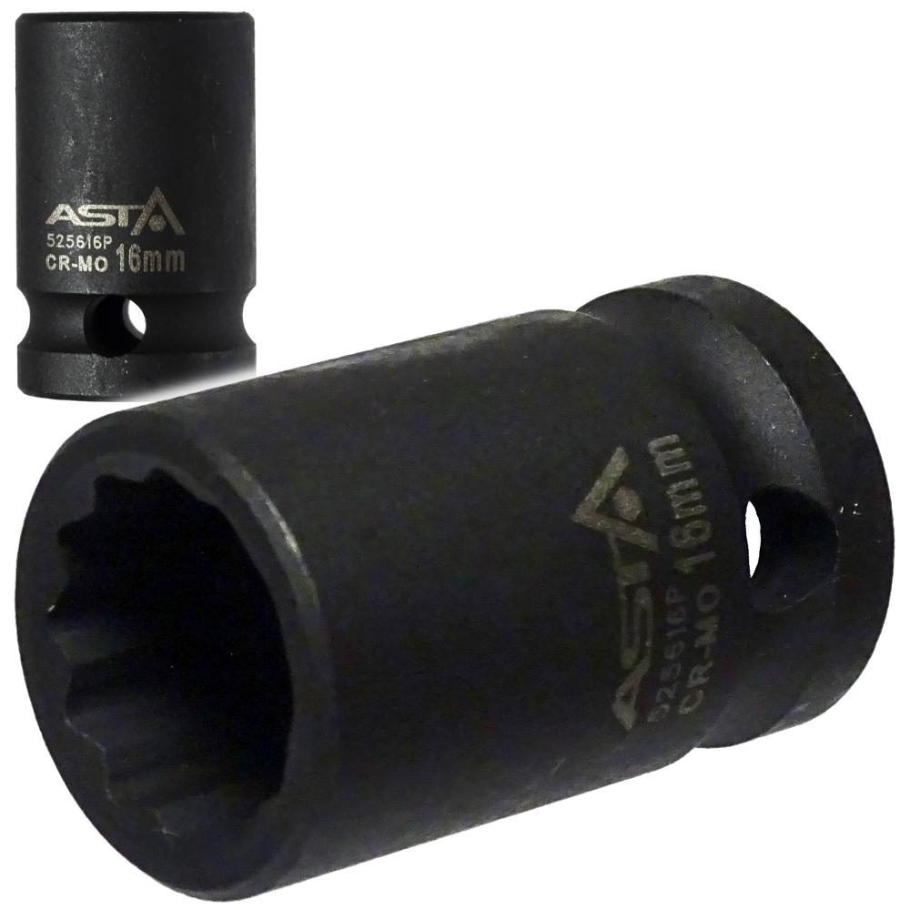 Impact socket 15mm 12-point 1/2' socket wrench CR-Mo, Asta