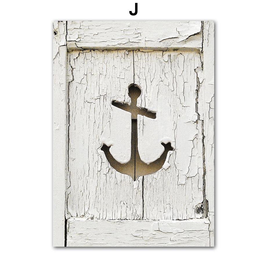 Настенная картина на холсте, синий океан, тропический пляж, фургон, якорь, птица, плакаты на скандинавскую тему и принты, настенные панно для декора гостиной