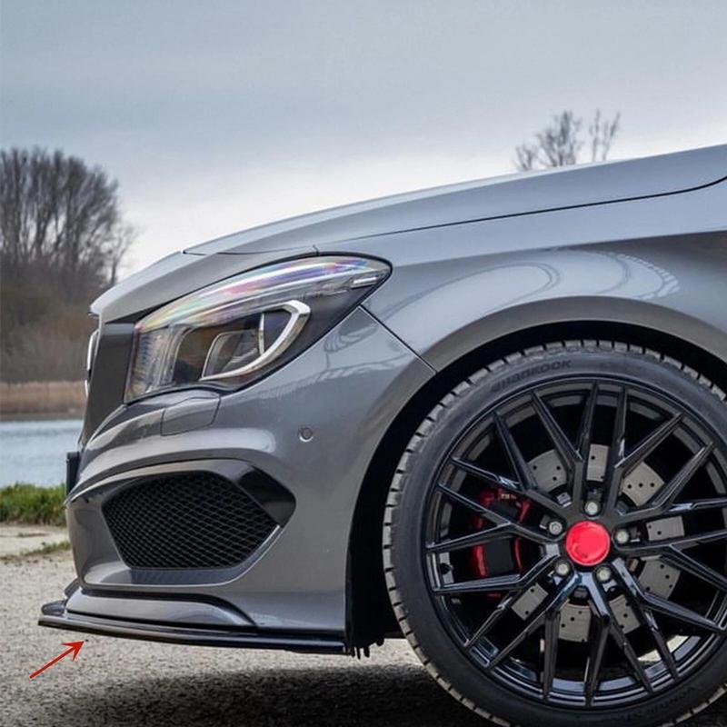 For Benz CLA Class C117 W117 CLA45 AMG Line 2013 2014 2015 Car Front Bumper Splitter 3Pcs Glossy Black Spoiler Lip
