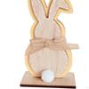 Easter Bunny Decorations Ornament Craft Desk Hallway Party Favors Indoor Rabbit Figurine Wooden