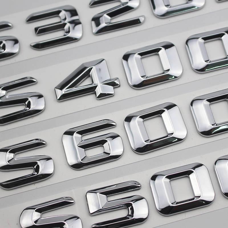 ABS 3D Chrome автомобильные буквы багажник эмблема значок наклейка для W220 W221 W222 S300 S320 S350 S400 S500 Mercedes надпись