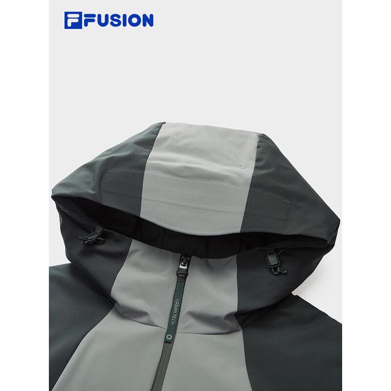 Fila Мужская утепленная куртка с капюшоном FUSION в стиле колор-блок