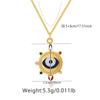 Geometric Round Disc Pendant Evil Eye Design Niche Light Luxury O Chain Clavicle Necklace