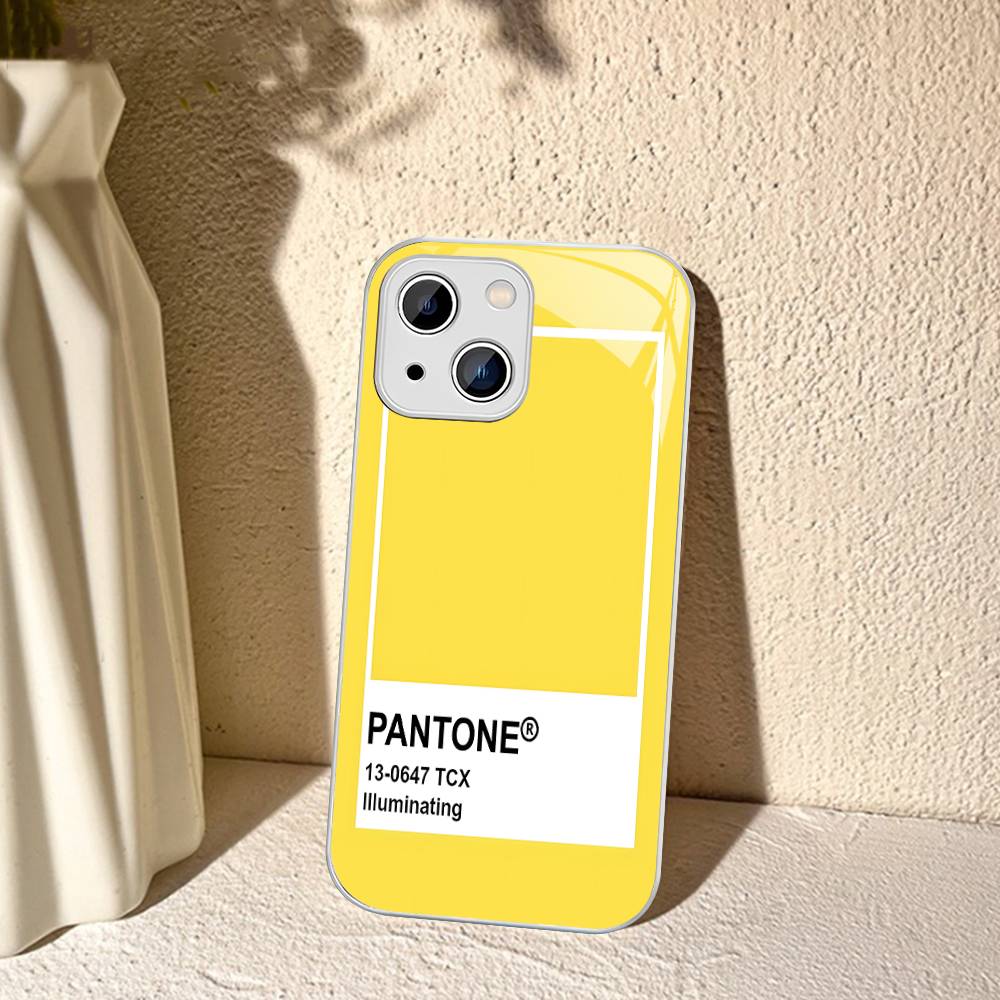 Закаленное стекло Pantone Candy Color для iPhone 14 13 12 11 Pro Mini XS MAX 14Plus X XS XR Fundas