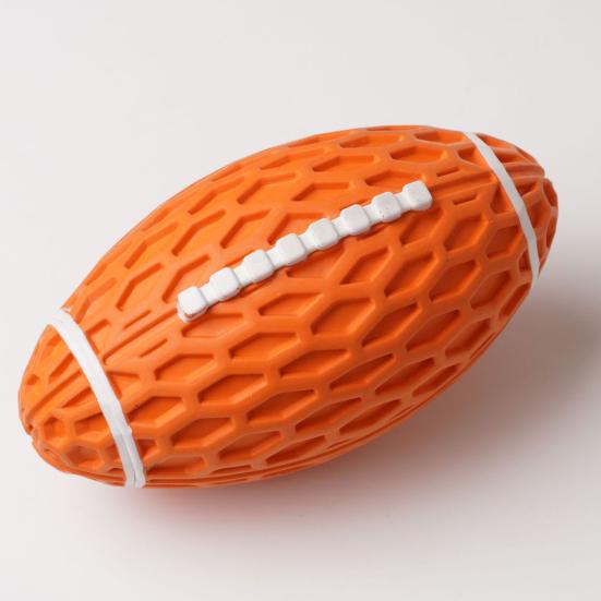 Dog Teething Ball Chew Toy Squeaky Indestructible Puppy Teeth Cleaning Toy Pet Dental Health Interactive Boredom Toy for Large Breed Dogs