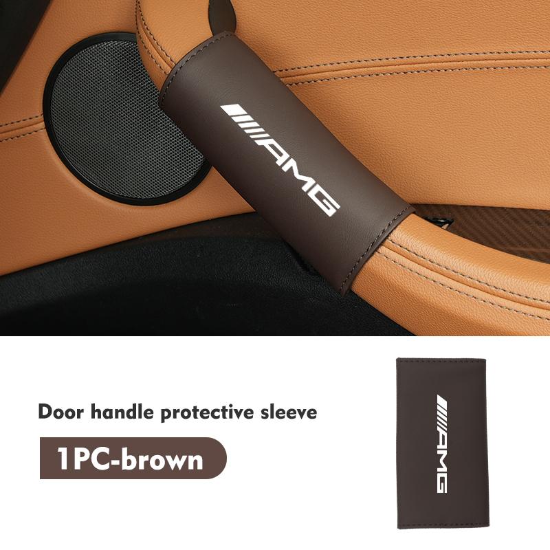BLZ3   Car Door Inner Handle Cover Door Handle Gloves Protector Case For Mercedes Benz AMG A B C E S G Class A180 CLK CLA GLE GLC W212