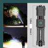 Telescopic Zoom Glare Flashlight USB Charging 18650 Portable Flashlight