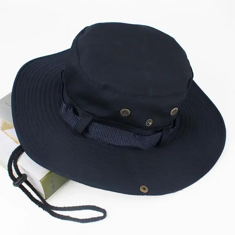 Солнцезащитные шляпы для мужчин, кепка для рыбалки на открытом воздухе, с широкими полями, защита от ультрафиолета, женская шляпа-ведро, летние походные рыбацкие кепки