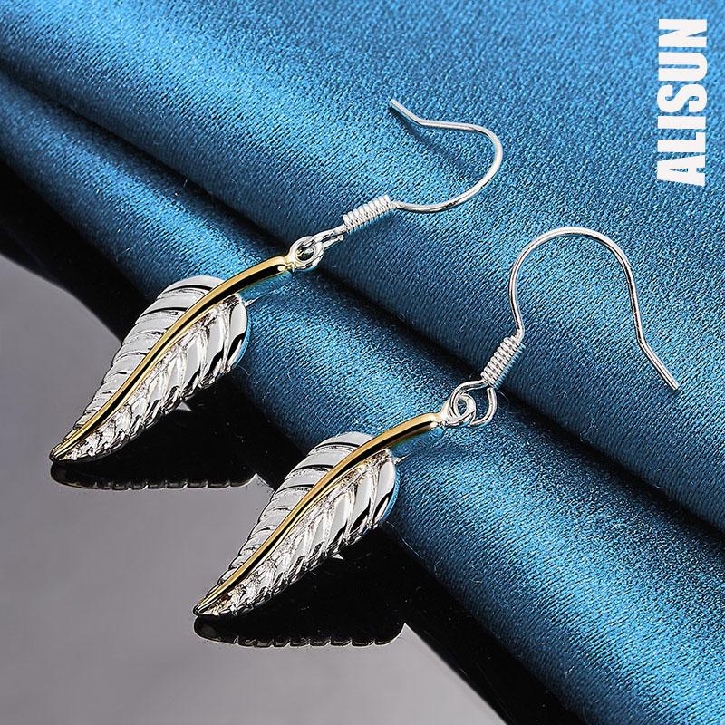 Серьги-перья для пирсинга из стерлингового серебра 925 пробы, модные свадебные украшения