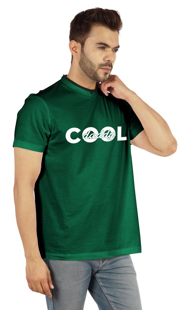 Inkmeso Men  S Graphic Printed   Cool Daddy  Tshirt For Dads Round Neck with V Cut Jersey