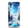 Чехол для телефона для Xiaomi Redmi Note 14 13 12 4G 9S 9 10 11 Pro Plus 5G 14C 13C 12C 10C 9A, ТПУ Чехол, Пейзаж, Зимний, Светлый Снег