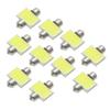 10 шт./лот Светодиодные лампы COB C5W 31 мм 36 мм 39 мм 41 мм SMD Сигнальная лампа Canbus Лампа для освещения салона автомобиля, купола 12 SMD 6500K