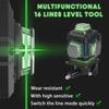 Многофункциональный 16-линейный лазерный уровень 3 градуса Самовыравнивающаяся машина Перезаряжаемая литиевая батарея для выравнивания
