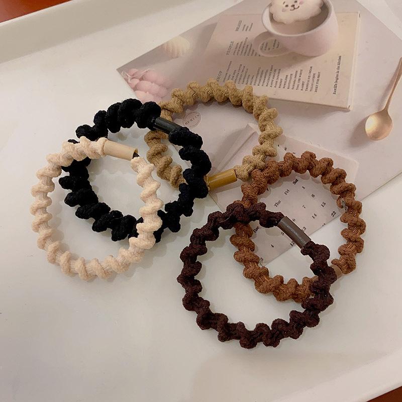 2024 Высокоэластичная прочная резинка для волос для женщин - новый стиль простая резинка для высоких хвостиков