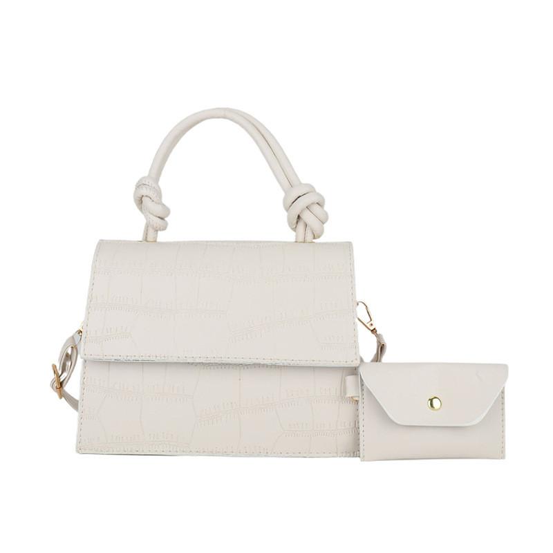 Stone Texture Small Square Bag With Mobile Pocket For Casual Fashion Ladies