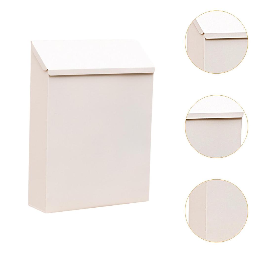 Wall Mounted Mailbox Decorative Sturdy Iron Mail Box for House Outdoor Gate