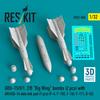 Reskit Guided Bomb Big Wing with Data Link Pod Plastic Model Kit Parts 1/32 GBU-15(V)1, 2/B (2 pieces) AN-AXQ-14 (1 piece) RSK32-0540 (Airplane)