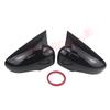 For Renault Zoe Pre-facelift 2012-2016 2017 2018  Bright Black Pattern Sticker on Side Mirror Covers Cap Horn Shape