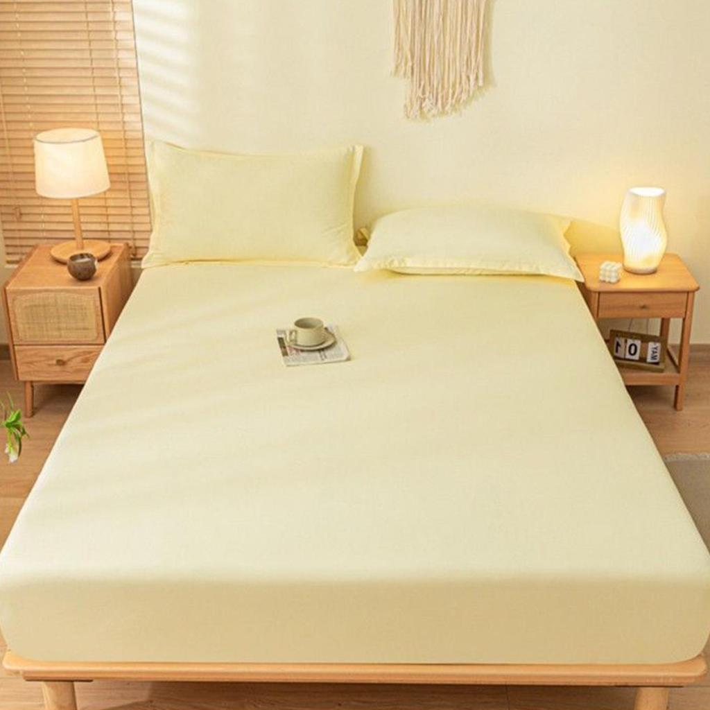 Fitted Sheet Mattress Bed Sheet Cotton Breathable Bedding Accessories All-Around Elastic for Comfortable Sleep Household Bedroom
