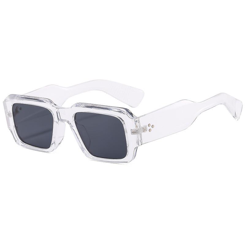 Fashion Trendy Square Sunglasses With Uv400 Protection For Casual Wear
