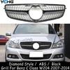 W204 Diamond Style ABS передняя решетка бампера для Mercedes Benz C Class W204 C180 C200 C250 C280 C300 C350 гоночные решетки 2007-2014