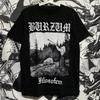 Футболка с принтом Burzum, импортная из Европы и Америки, металлическая, для мужчин и женщин, весна-лето, сланцы