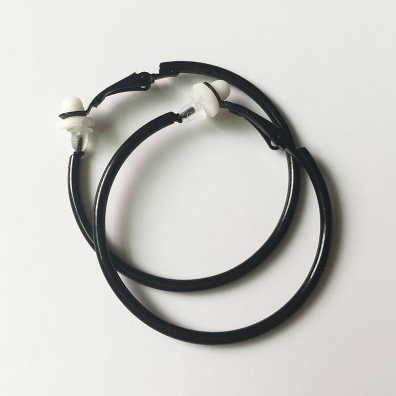 Женские серьги-клипсы без пирсинга, серьги-кольца, маленькие и большие круглые кольца с золотым серебряным покрытием