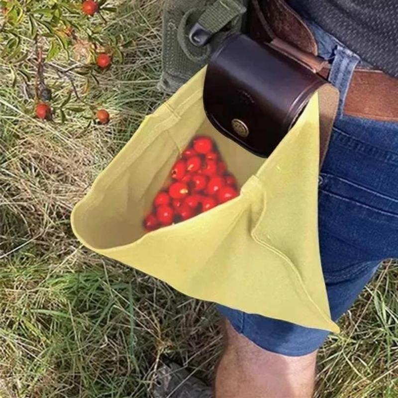 Сумка для сбора холщовой ткани, сумка для сбора ягод и фруктов, сумка для хранения грибов, сумка для кемпинга на открытом воздухе с шнурком
