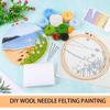 DIY Wool Felting Painting With Embroidery Frame Handmade Needle Wool Painting Picture For Home Decors Crafts Gift MYY