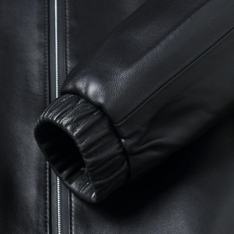 Новая стильная куртка из овчины, мужская модная повседневная кожаная куртка с капюшоном, пальто из натуральной кожи, кожаная куртка