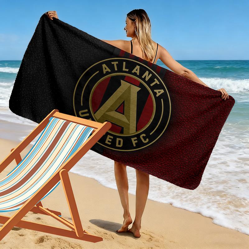 Atlanta United FC Print Beach Towel, Large Soft Quick Dry Towel for Beach Camping Swimming