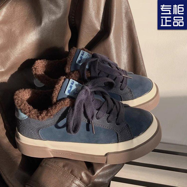 2024 новые зимние пушистые туфли студенческие хлопковые туфли туфли Майяра женские модные универсальные нишевые теплые две хлопковые туфли женские