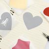 Love Heart Shape Scratch Card Sticker Scratch Coating Stickers Multifunctional Labels Self-adhesive