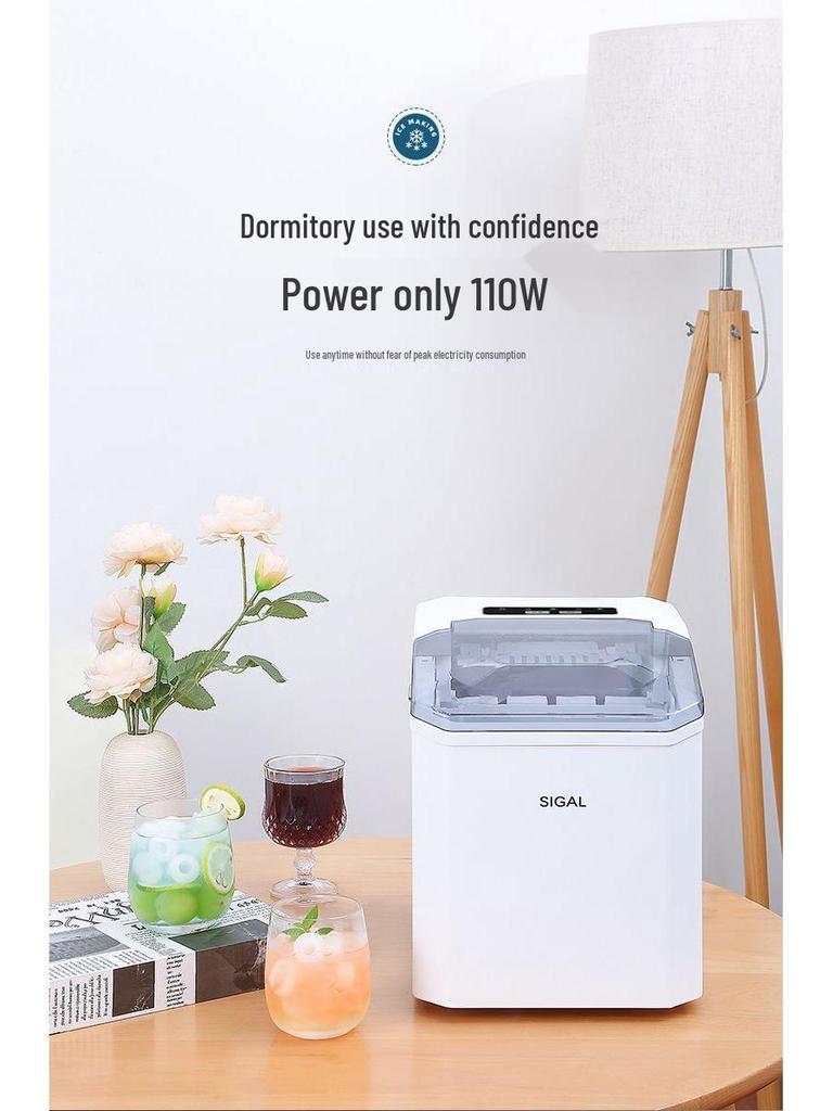 Компактный автоматический льдогенератор для дома, общежития или использования на открытом воздухе – Идеально для магазинов молочного чая и круглых кубиков льда